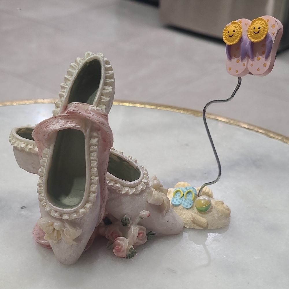 KS Selection Pink and White Kids Ballet Slippers